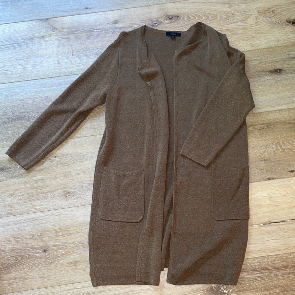 J. Crew long brown cardigan